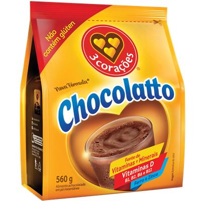 ACHOCOLATADO EM PÓ CHOCOLATTO 3 CORAÇÕES 560G