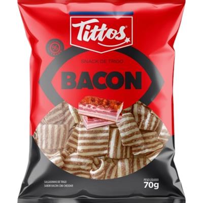 SNACK DE TRIGO SABOR BACON COM CHEDDAR TITTOS 70G