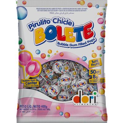 PIRULITO DE TUTTI FRUTTI COM CHICLETE BOLETE 400G