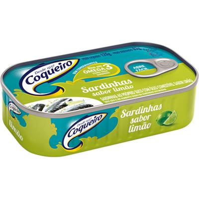SARDINHA COM ÓLEO SABOR LIMÃO COQUEIRO 125G
