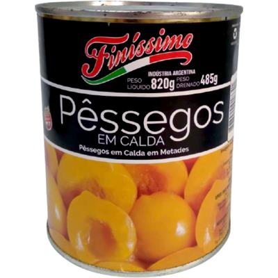 PÊSSEGO EM CALDA EM METADES FINÍSSIMO 820G