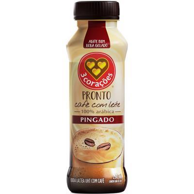 BEBIDA LÁCTEA UHT CAFÉ COM LEITE 3 CORAÇÕES 260ML