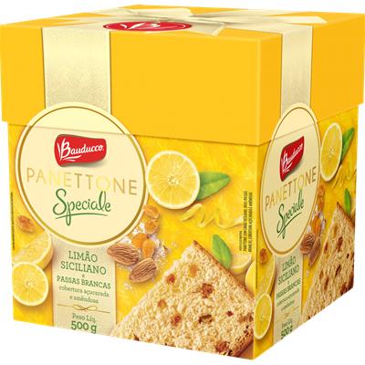 PANETTONE LIMÃO SICILIANO E PASSAS BAUDUCCO 500G