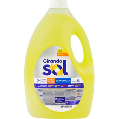 DETERGENTE LÍQUIDO NEUTRO GIRANDO SOL 5L