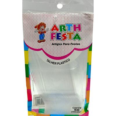 GARFO DE PLÁSTICO CRISTAL ARTH FESTA 50UN