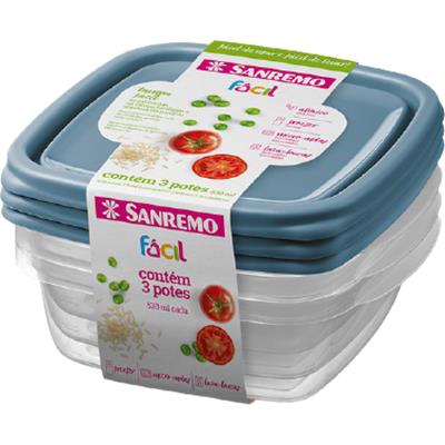 CONJUNTO DE POTES DE PLÁSTICO 124/6 SANREMO 3UN