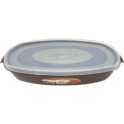 POTE RETANGULAR COM TAMPA PLASMONT 900ML