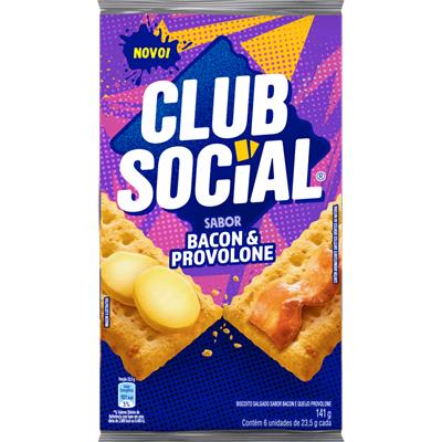 BISCOITO DE BACON E PROVOLONE CLUB SOCIAL 141G 6UN