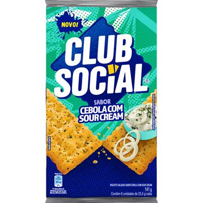 BISCOITO DE CEBOLA COM SOUR CLUB SOCIAL 141G 6UN