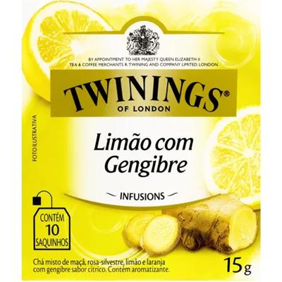 CHÁ DE LIMÃO COM GENGIBRE TWININGS 15G 10UN