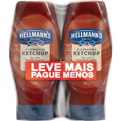 KETCHUP O VERDADEIRO HELLMANN'S 380G 2UN