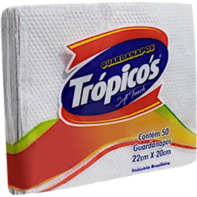 GUARDANAPO DE PAPEL DESCARTÁVEL TRÓPICOS 50UN
