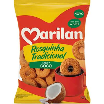 ROSQUINHA TRADICIONAL SABOR COCO MARILAN 300G