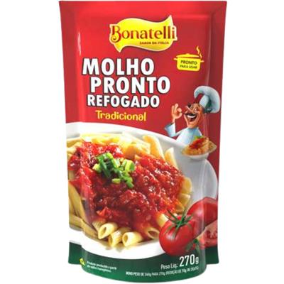 MOLHO PRONTO DE TOMATE TRADICIONAL BONATELLI 270G