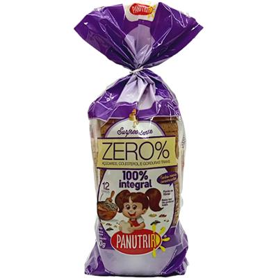 PÃO 100% INTEGRAL 12 GRÃOS ZERO PANUTRIR 350G