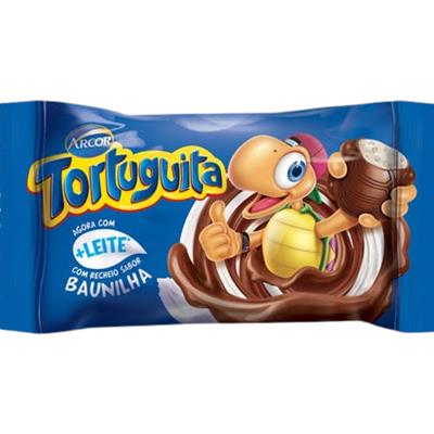 CHOCOLATE RECHEADO SABOR BAUNILHA TORTUGUITA 15,5G