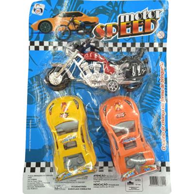 BRINQUEDO FROTA MOTOR SPEED PICA PAU 3UN