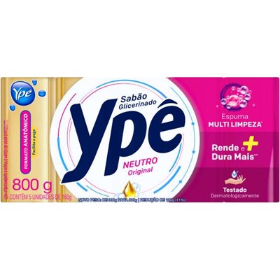 SABÃO GLICERINADO NEUTRO ORIGINAL YPÊ 800G