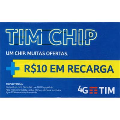 CHIP RECARGA 10 TIM 1UN