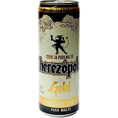 CERVEJA PURO MALTE GOLD LAGER THEREZOPOLIS 350ML