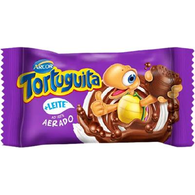 CHOCOLATE AO LEITE AERADO ARCOR TORTUGUITA 11,5G