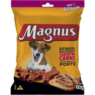 BIFINHOS MASTIGÁVEIS SABOR CARNE MAGNUS 60G