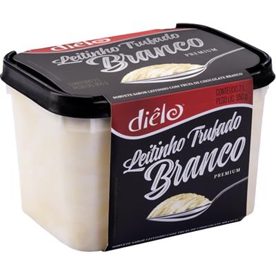 SORVETE LEITINHO TRUFADO BRANCO DIÊLO 2L