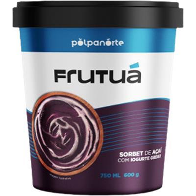 SORBET AÇAÍ IOGURTE GREGO FRUTUÁ POLPA NORTE 600G