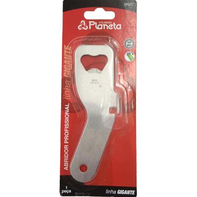 ABRIDOR LATA E GARRAFA AÇO INOX 14,5CM PLANETA 1UN