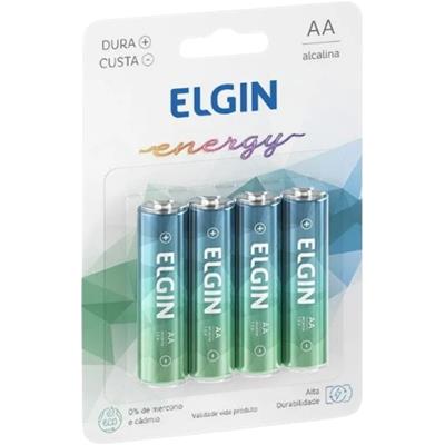 PILHA ALCALINA AA PEQUENA ENERGY ELGIN 4UN
