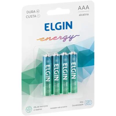 PILHA ALCALINA TAMANHO AAA PALITO ENERGY ELGIN 4UN