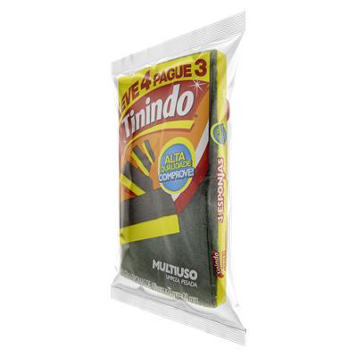 ESPONJA MULTIUSO TININDO LEVE 4 PAGUE 3 UNIDADES