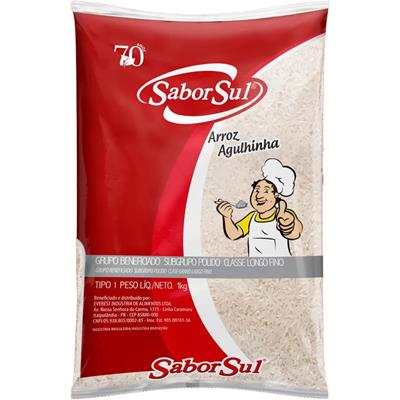 ARROZ AGULHINHA POLIDO TIPO 1 SABOR SUL 1KG