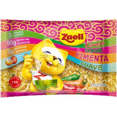 MACARRÃO INSTANTÂNEO SABOR PIMENTA SUAVE ZAELI 80G - Supermercado
