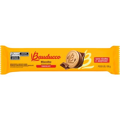 BISCOITO BAUNILHA RECHEIO CHOCOLATE BAUDUCCO 108G