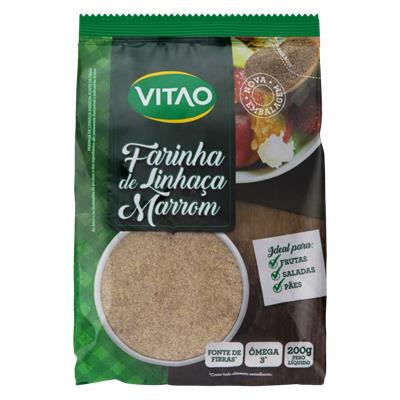 FARINHA DE LINHAÇA MARROM VITAO PACOTE 200G