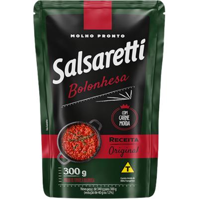MOLHO DE TOMATE SABOR BOLONHESA SALSARETTI 300G