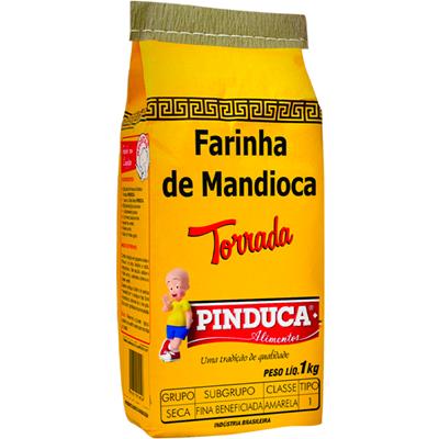 FARINHA DE MANDIOCA TORRADA TIPO 1 PINDUCA 1KG