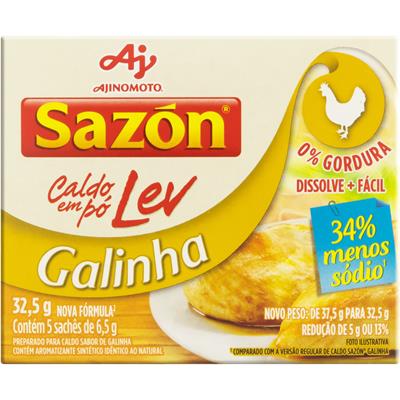 CALDO PÓ GALINHA LEV SAZÓN 32,5G 5UN