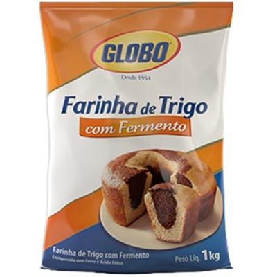 FARINHA TRIGO COM FERMENTO GLOBO 1KG 