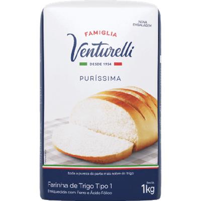 FARINHA DE TRIGO PURÍSSIMA TIPO 1 VENTURELLI 1KG