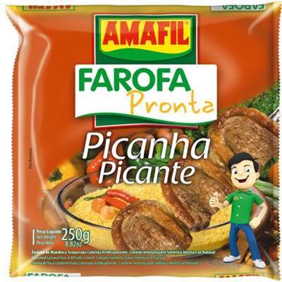 FAROFA DE MANDIOCA PICANHA PICANTE AMAFIL 250G 
