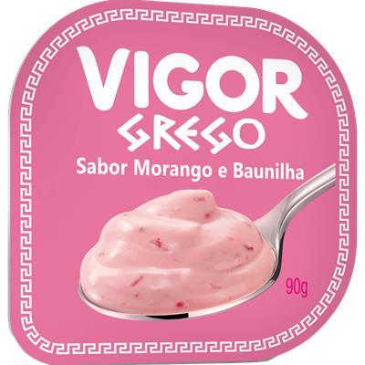 IOGURTE SABOR MORANGO E BAUNILHA GREGO VIGOR 90G