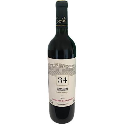 VINHO FINO TINTO SECO CABERNET SAUVIGNON 34 750ML