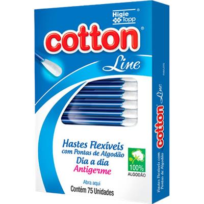HASTES FLEXÍVEIS COTONETE COTTON LINE 75UN