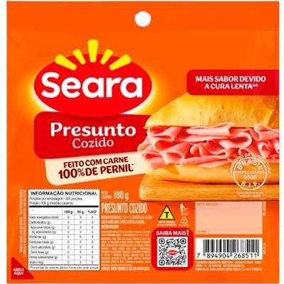 PRESUNTO COZIDO FATIADO SEARA 180G