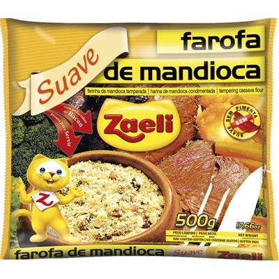 FAROFA DE MANDIOCA TEMPERADA SUAVE ZAELI 500G