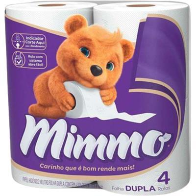 PAPEL HIGIÊNICO FOLHA DUPLA 30M MIMMO 4UN
