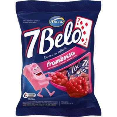 BALA MASTIGÁVEL FRAMBOESA 7 BELO ARCOR 100G