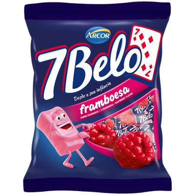 BALA MASTIGAVEL SABOR FRAMBOESA 7 BELO 500G